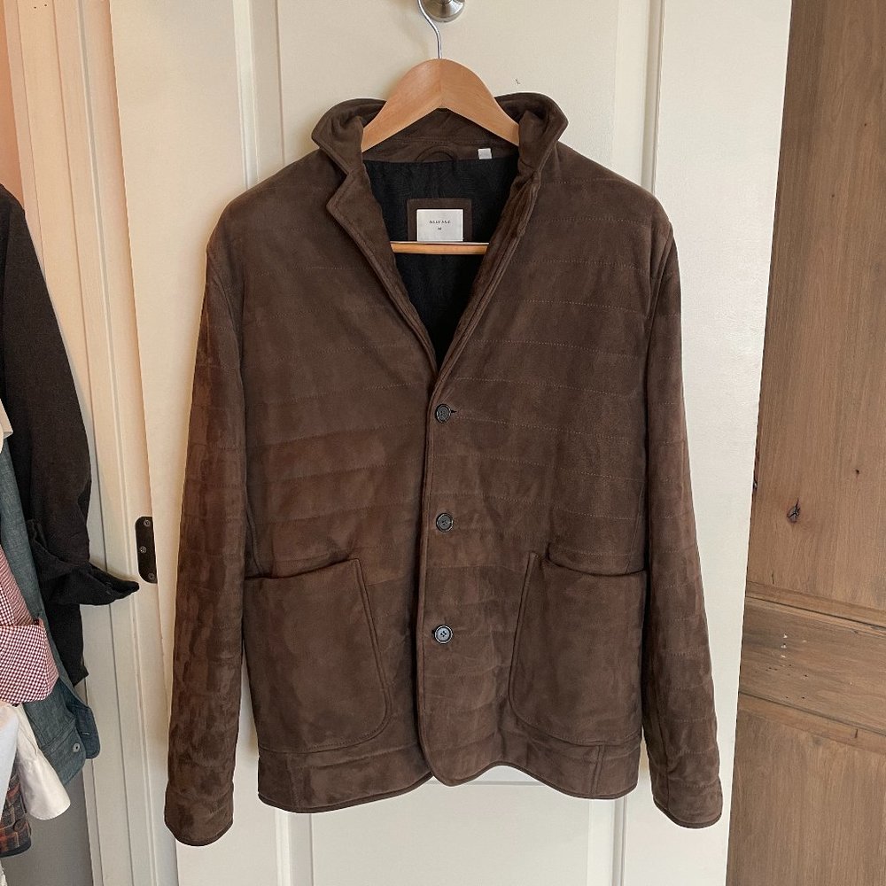 Billy Reid Goat Suede Insulated Blazer M